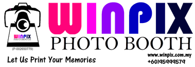 Winpix Photo Booth logo and Let Us Print Your Memories tagline